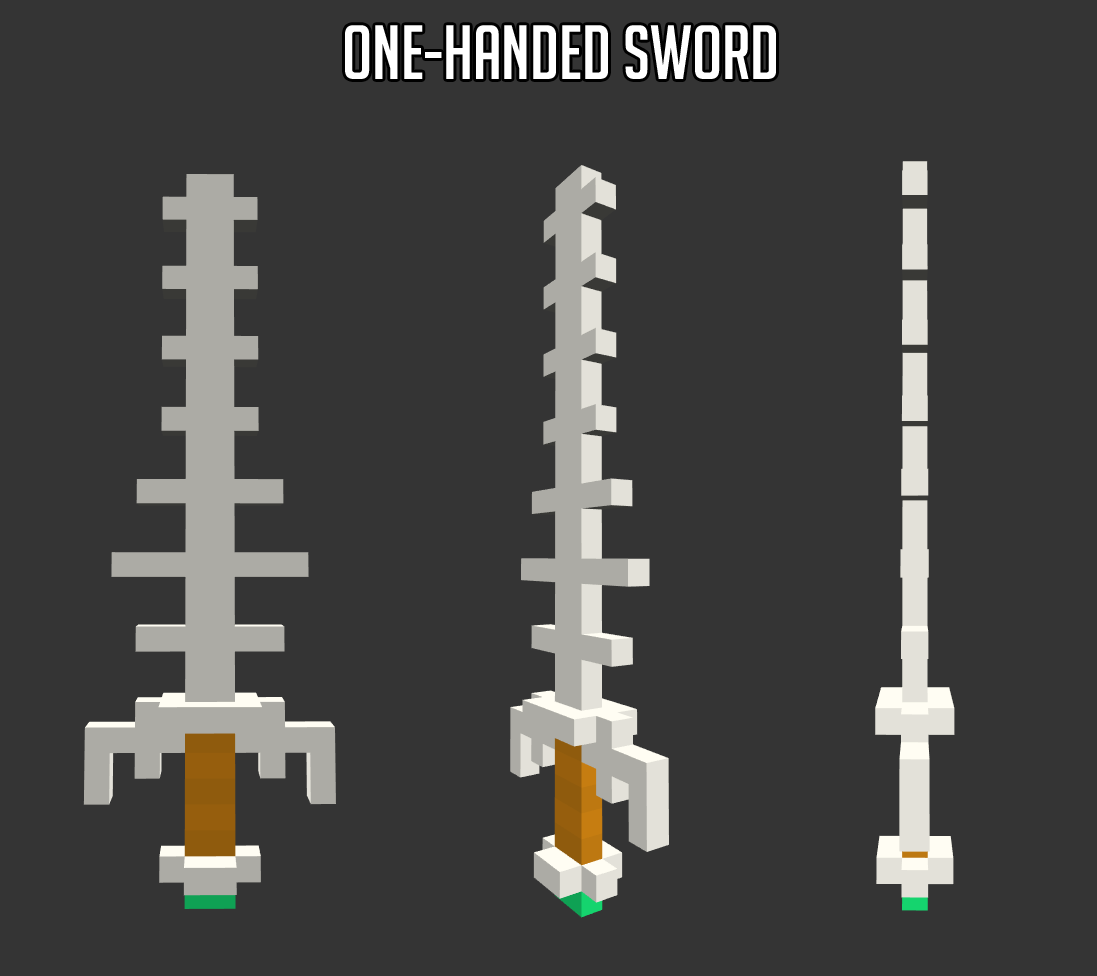 Desert Boneguard Set (Armor + Weapons) : Armor Models : Cube World Mods